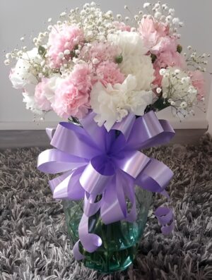 Jarron cristal clavel R21